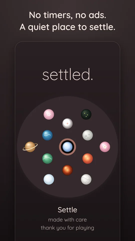 The ending: the pebble in its hollow, the pebbles found on the way gathered round it, and the word settled